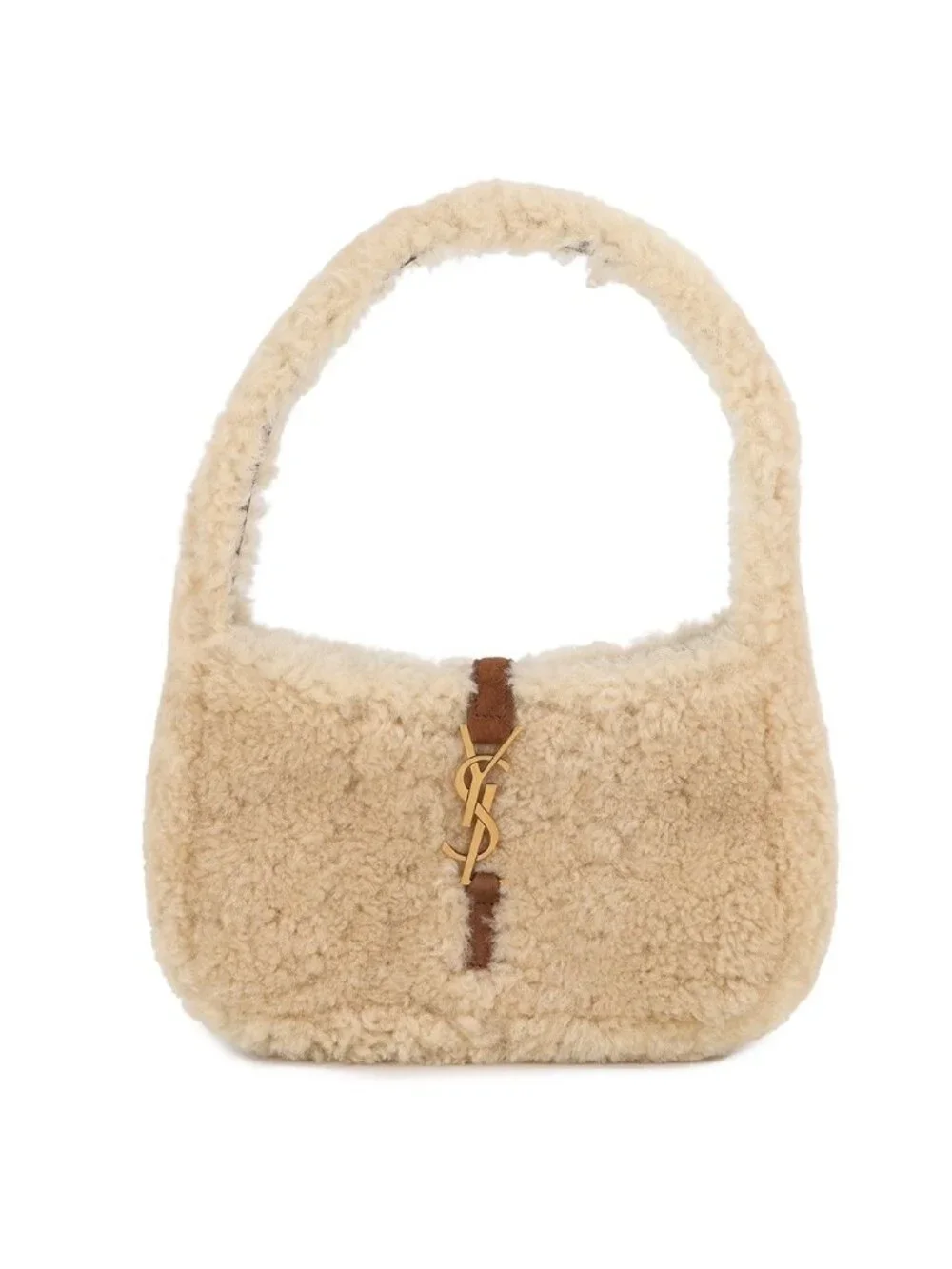 Saint Laurent Paris Handbag le 5 a 7 Mini Hobo Shearling Leather